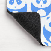 Kawaii Panda Baby Blue and White Pattern Mousepad (Ecke)