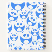 Kawaii Panda Baby Blue and White Pattern Notizblock (Rückseite)