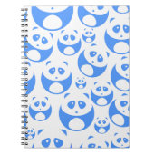Kawaii Panda Baby Blue and White Pattern Notizblock (Vorderseite)