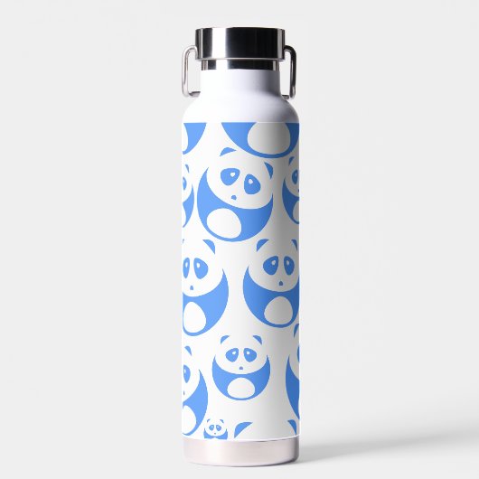 Kawaii Panda Baby Blue and White Pattern Wireless Trinkflasche (Vorne)