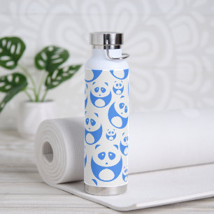 Kawaii Panda Baby Blue and White Pattern Wireless Trinkflasche
