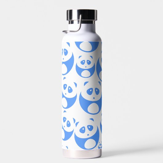 Kawaii Panda Baby Blue and White Pattern Wireless Trinkflasche (Rechts)