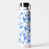 Kawaii Panda Baby Blue and White Pattern Wireless Trinkflasche (Rückseite)