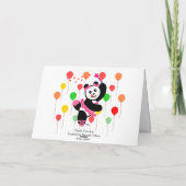 Kawaii Panda Ballet Dancer Erwägung Geburtstag Karte (Rückseite)
