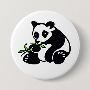 Kawaii PANDA Bär - Erhaltung - Ökologie - Natur Button