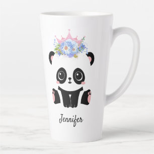 Kawaii Panda Bär niedliche Blumenkönigin personali Milchtasse