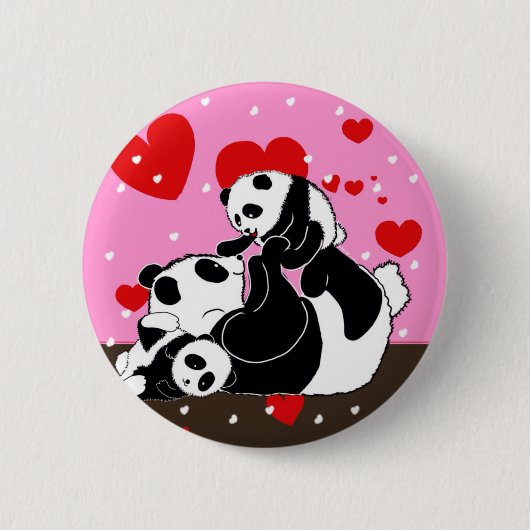Kawaii Panda Bear Funny Niedlich Named Gifts Button (Vorderseite)