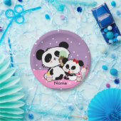 Kawaii Panda Bear Funny Niedlich Named Gifts Pappteller (Party)
