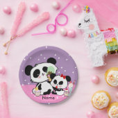 Kawaii Panda Bear Funny Niedlich Named Gifts Pappteller (Party)