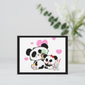 Kawaii Panda Bear Funny Niedlich Named Gifts Postkarte (Stehend Vorderseite)