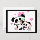Kawaii Panda Bear Funny Niedlich Named Gifts Postkarte (Vorne/Hinten)