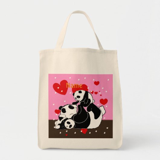 Kawaii Panda Bear Funny Niedlich Named Gifts Tragetasche (Vorne)
