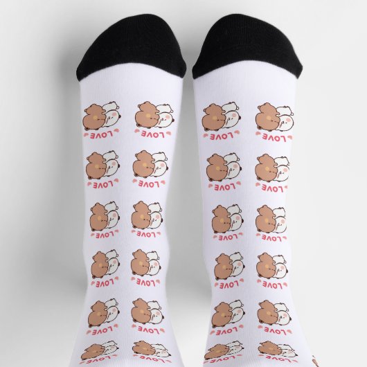 Kawaii Panda Bear, Paar Tiere Socken (Oben)