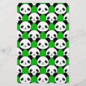 Kawaii Panda Bear Pattern Briefpapier (Vorderseite)