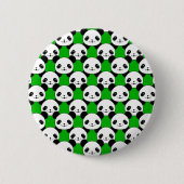 Kawaii Panda Bear Pattern Button (Vorderseite)