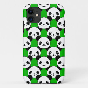 Kawaii Panda Bear Pattern iPhone 11 Hülle
