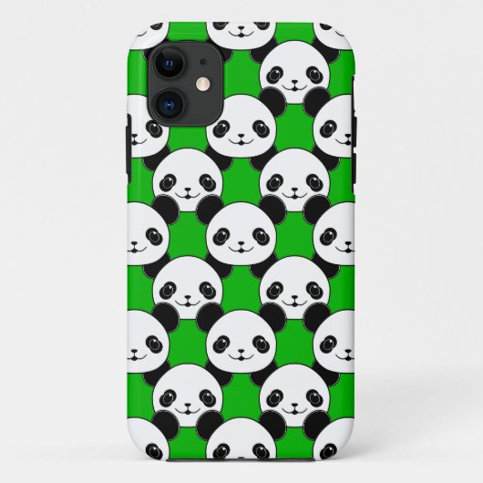 Kawaii Panda Bear Pattern Case-Mate iPhone Hülle (Rückseite)