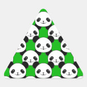 Kawaii Panda Bear Pattern Dreieckiger Aufkleber (Vorderseite)