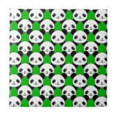 Kawaii Panda Bear Pattern Fliese (Vorderseite)