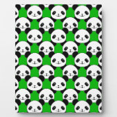 Kawaii Panda Bear Pattern Fotoplatte (Vorderseite)