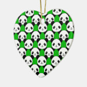 Kawaii Panda Bear Pattern Keramik Ornament (Links)