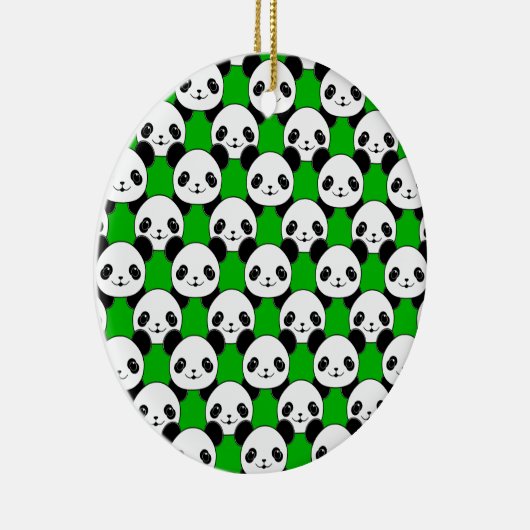 Kawaii Panda Bear Pattern Keramikornament (Rechts)