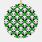 Kawaii Panda Bear Pattern Keramikornament (Vorne)