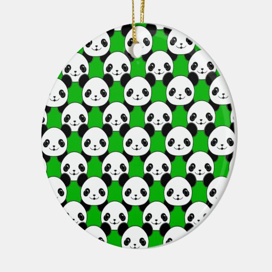 Kawaii Panda Bear Pattern Keramikornament (Links)