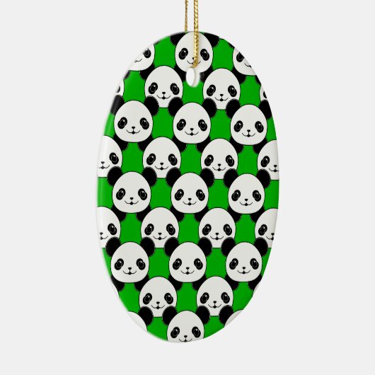 Kawaii Panda Bear Pattern Keramikornament (Rechts)