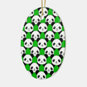 Kawaii Panda Bear Pattern Keramikornament (Links)