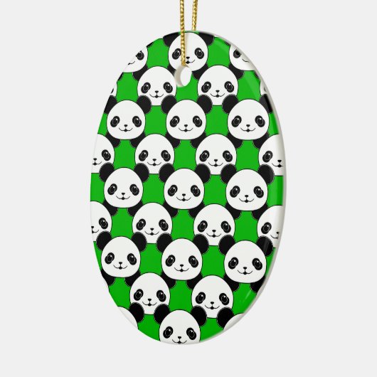 Kawaii Panda Bear Pattern Keramikornament (Links)