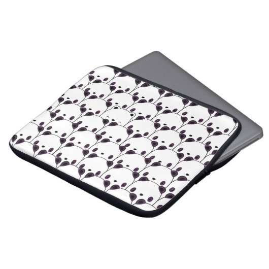 Kawaii Panda Bear Pattern Laptopschutzhülle (Vorne Oben)