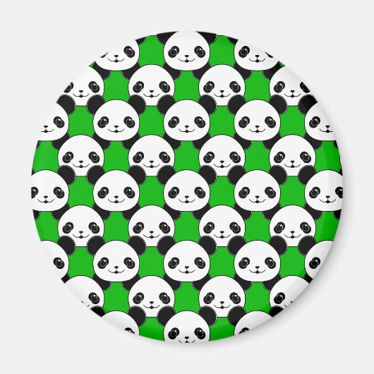 Kawaii Panda Bear Pattern Magnet (Vorne)