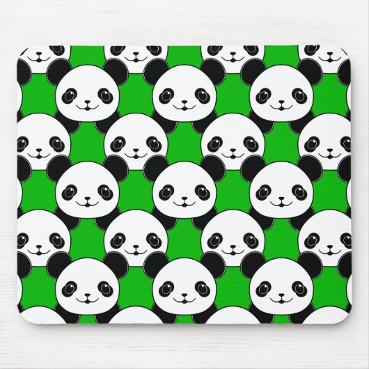 Kawaii Panda Bear Pattern Mousepad (Vorne)