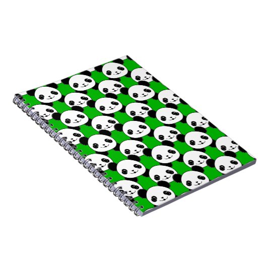 Kawaii Panda Bear Pattern Notizblock (Rechte Seite)