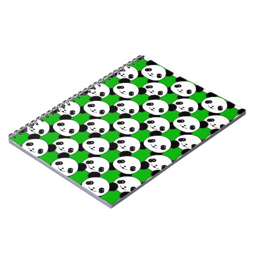 Kawaii Panda Bear Pattern Notizblock (Linke Seite)