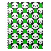 Kawaii Panda Bear Pattern Notizblock (Vorderseite)