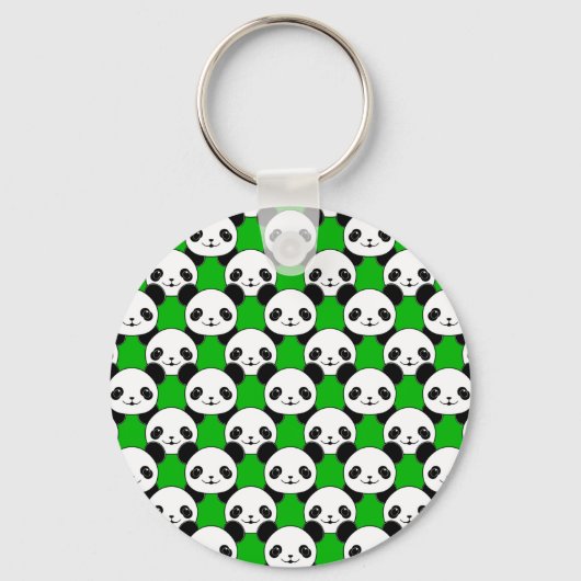 Kawaii Panda Bear Pattern Schlüsselanhänger (Vorderseite)