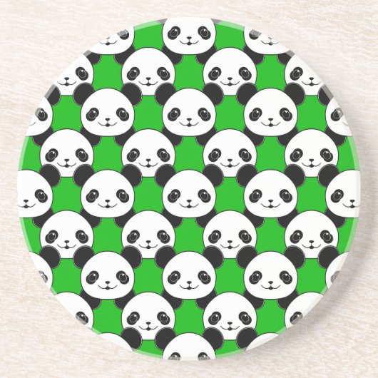 Kawaii Panda Bear Pattern Untersetzer (Vorne)