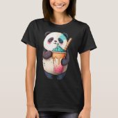 Kawaii Panda Bear Slushie Cold Sweet Treat Art T-Shirt (Vorderseite)