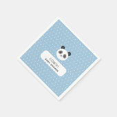 Kawaii Panda Blue Boy Baby Duschpolka Punkte Serviette (Ecke)