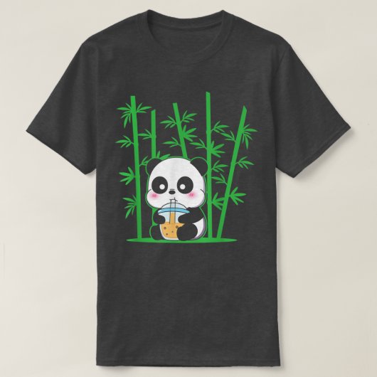 Kawaii Panda Bubble Tea Boba Tea Niedlich Panda T-Shirt (Design vorne)