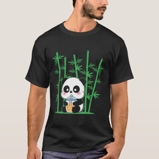 Kawaii Panda Bubble Tea Boba Tea Panda T-Shirt (Vorderseite)