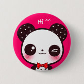Kawaii Panda Button (Vorderseite)