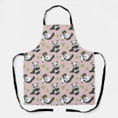 Kawaii Panda Cartoon Animal Pattern Cute Summer Schürze (Vorderseite)
