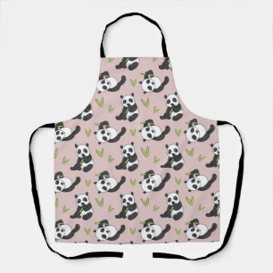 Kawaii Panda Cartoon Animal Pattern Cute Summer Schürze