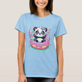 Kawaii Panda Donut Niedlich Pastel Dessert Ästheti T-Shirt