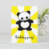 Kawaii Panda Einladung (Stehend Vorderseite)