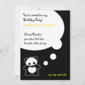 Kawaii Panda Einladung (Rückseite)