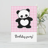 Kawaii Panda Einladung (Stehend Vorderseite)